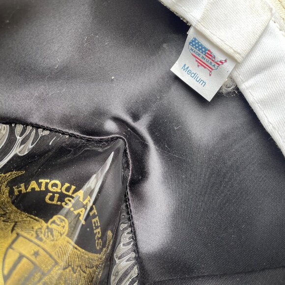 x2 Henschel Leather Fedora Hat Lot of 2 Vtg Brown and Cream Medium Made USA - Picture 16 of 16